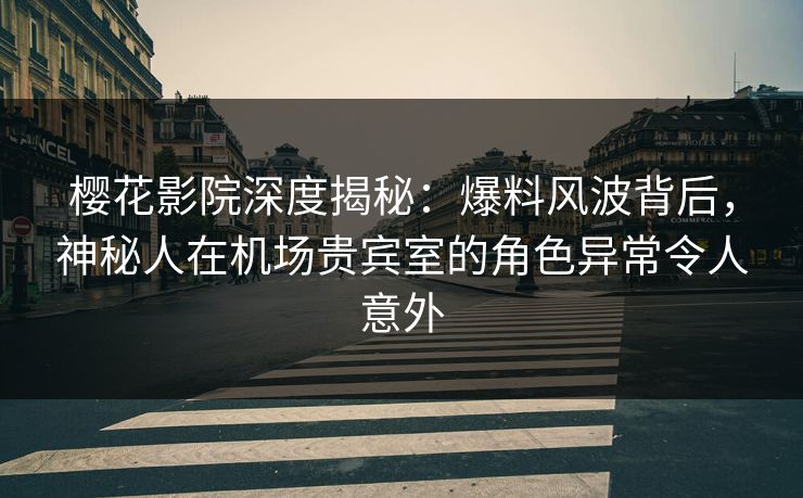 樱花影院深度揭秘：爆料风波背后，神秘人在机场贵宾室的角色异常令人意外